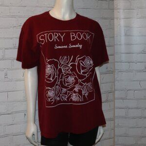 🎶📖🌆 Michigan Story Book Tee · “Someone Someday” · Size L